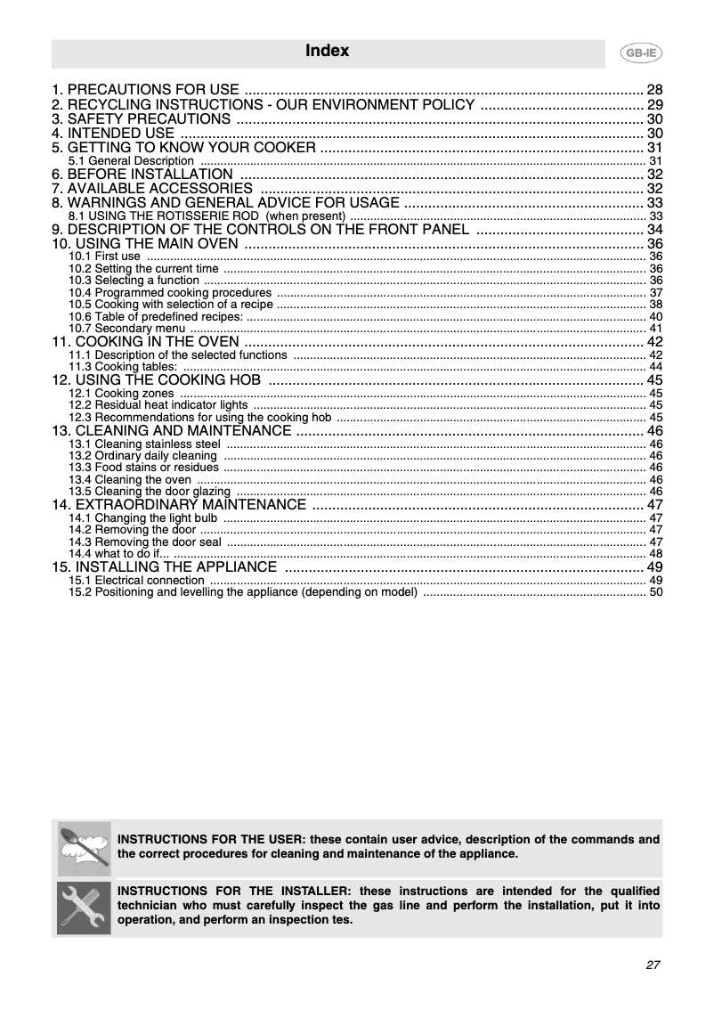 Imagen de la primera página del manual del dispositivo CE9CMX