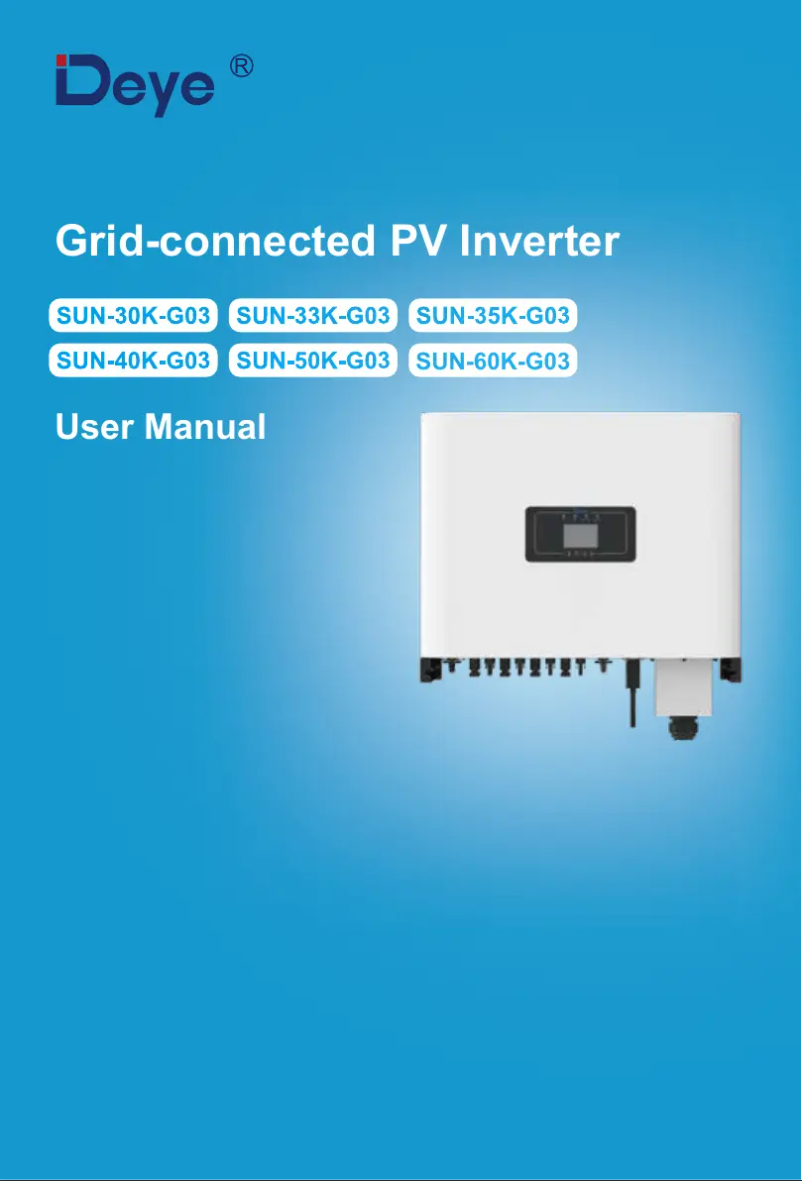 Página 1 del manual Manual de usuario Deye SUN-35K-G03