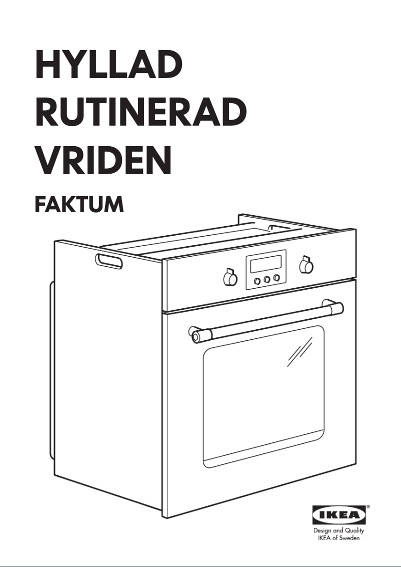 Página 1 del manual Manual de usuario Ikea VRIDEN