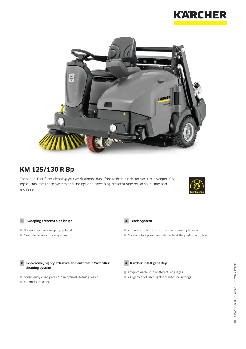 Imagen de la primera página del manual del dispositivo KM 125/130 R Bp
