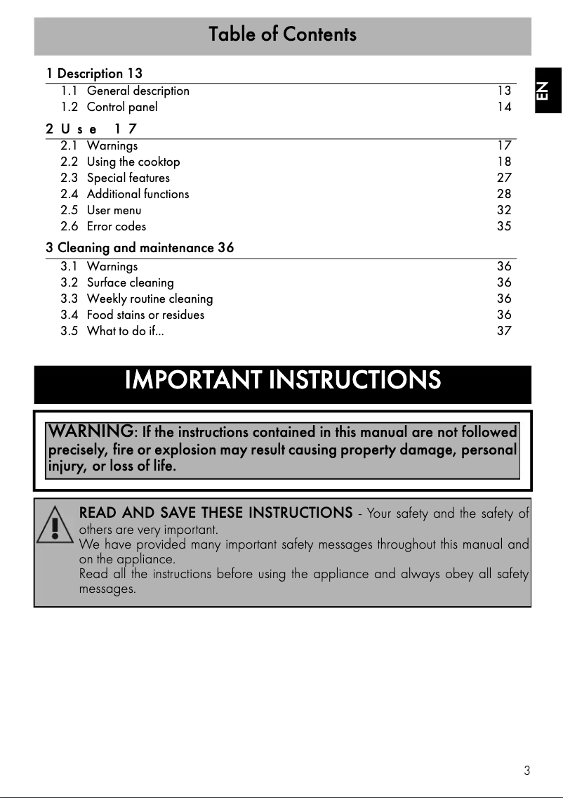Página nº 1 - Manual de usuario Smeg SIMU330D