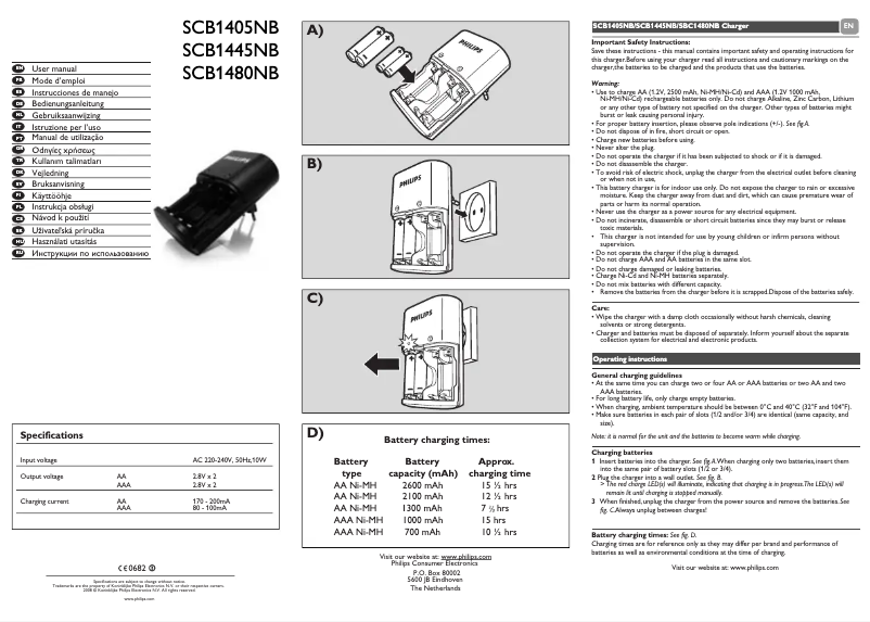 Imagen de la primera página del manual del dispositivo MultiLife SCB1405NB