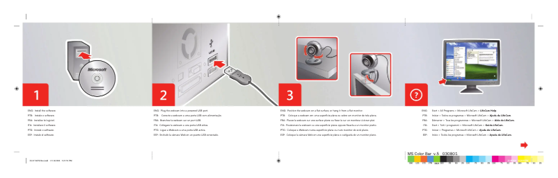 Imagen de la primera página del manual del dispositivo LifeCam VX-6000