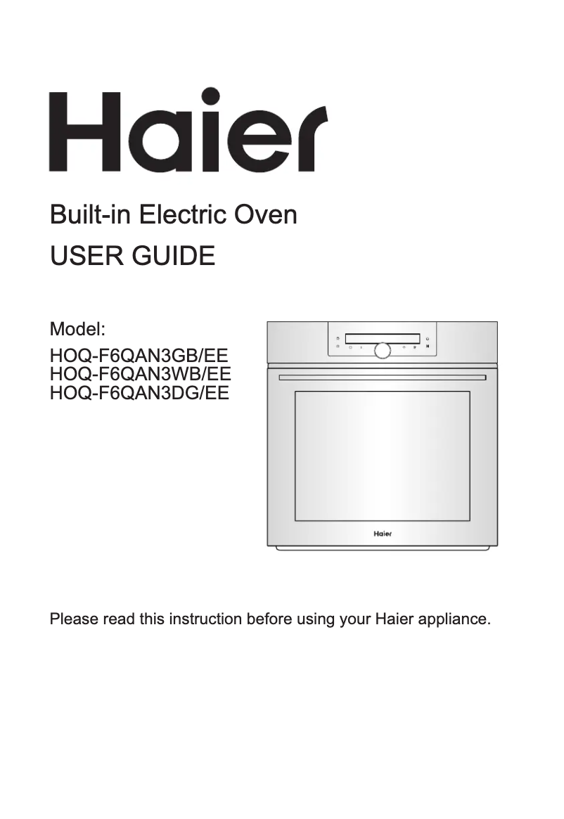 Imagen de la primera página del manual del dispositivo HOQ-F6QAN3DG/EE