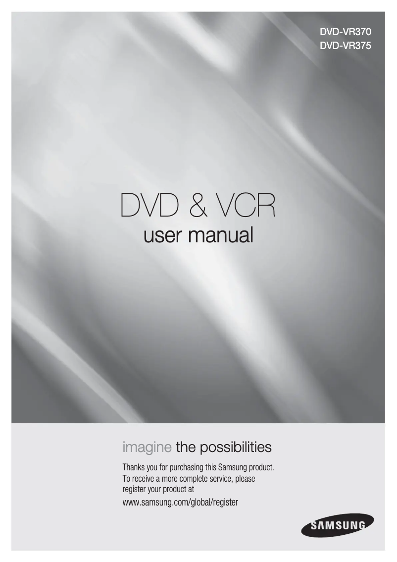 Imagen de la primera página del manual del dispositivo DVD-VR375