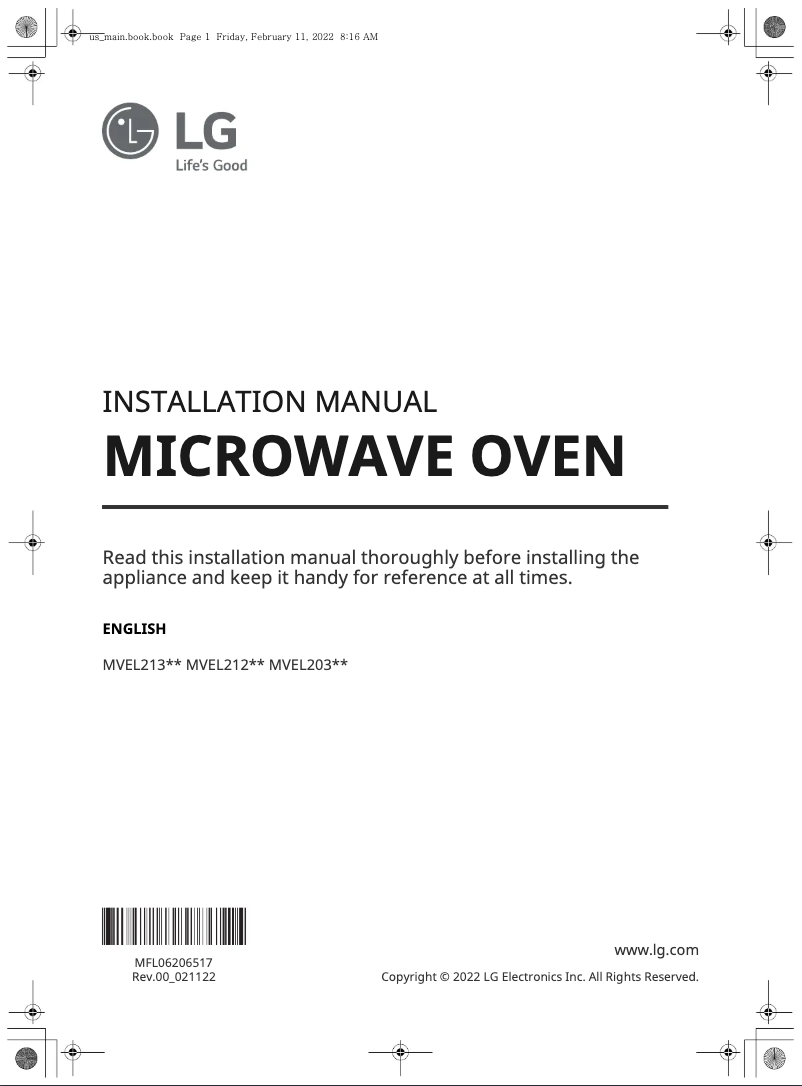 Imagen de la primera página del manual del dispositivo MVEL2033F