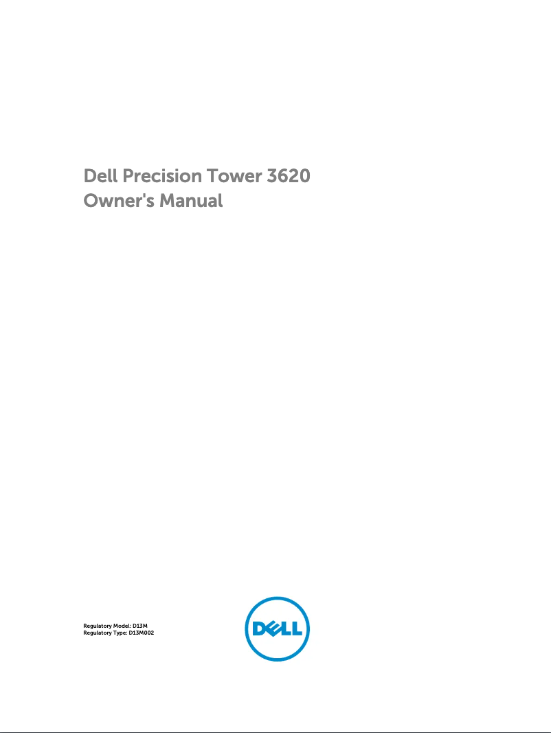 Página nº 1 - Manual de usuario Dell Precision Tower 3620