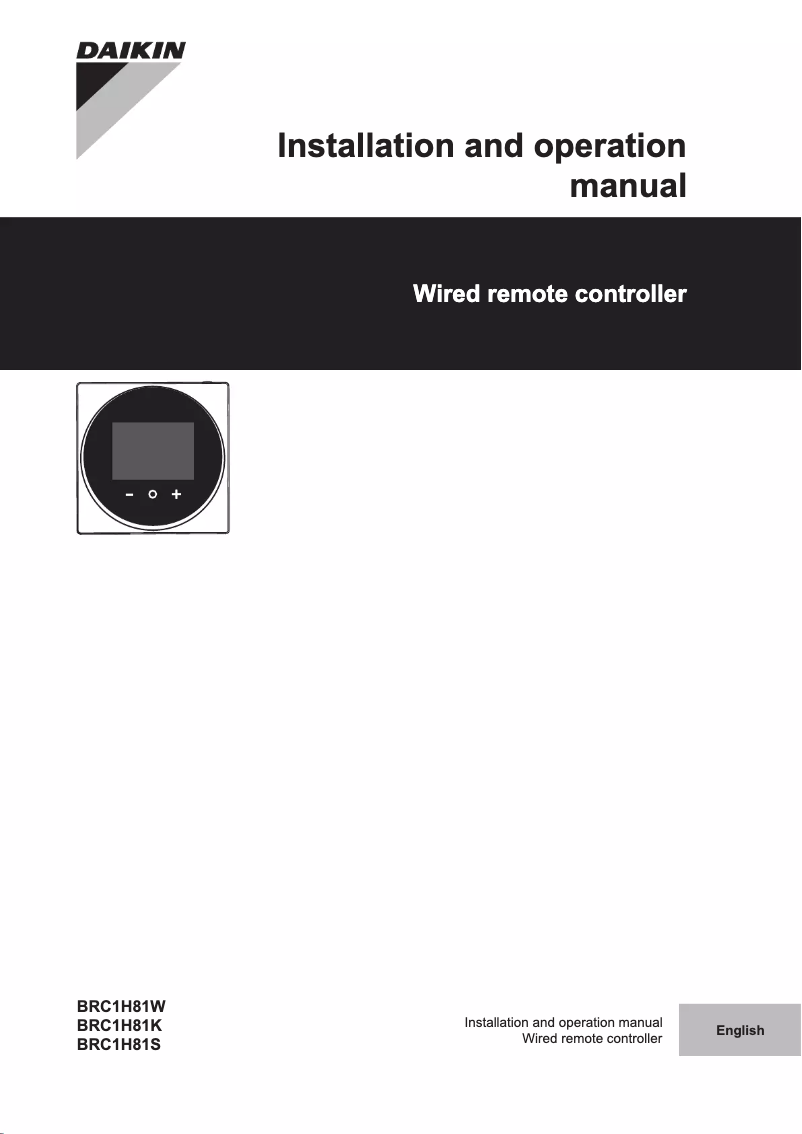 Imagen de la primera página del manual del dispositivo BRC1H519W7