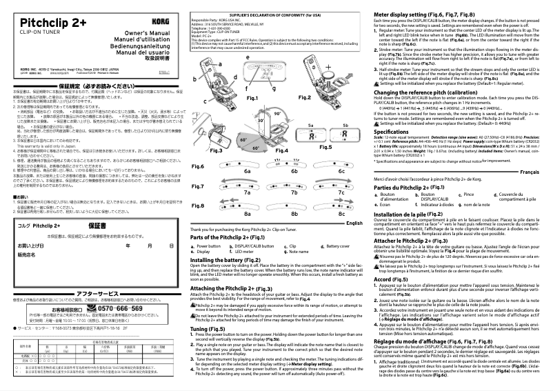Imagen de la primera página del manual del dispositivo Pitchclip 2+