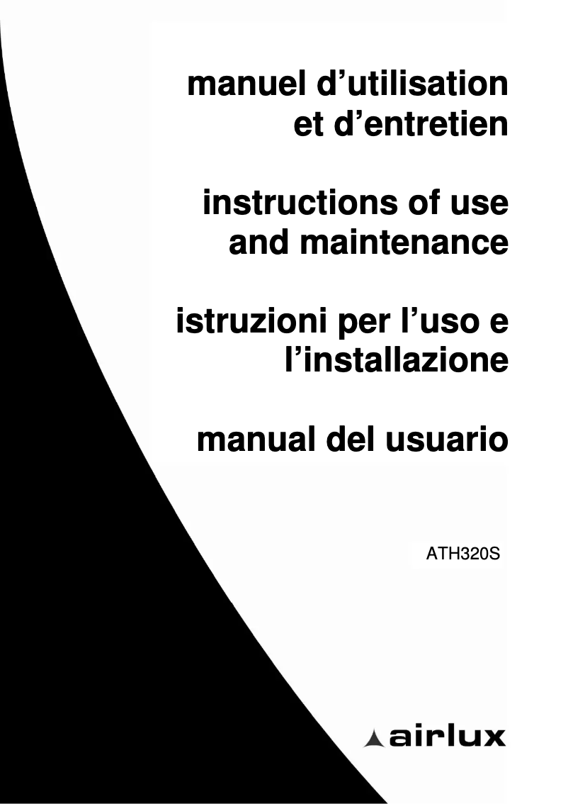 Imagen de la primera página del manual del dispositivo ATH320S