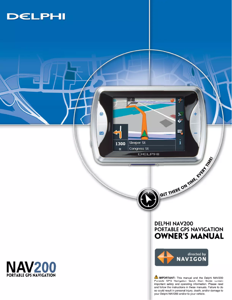 Página 1 del manual Manual de usuario Delphi NAV200