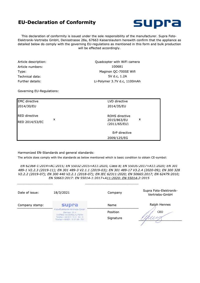 Imagen de la primera página del manual del dispositivo QC-700SE
