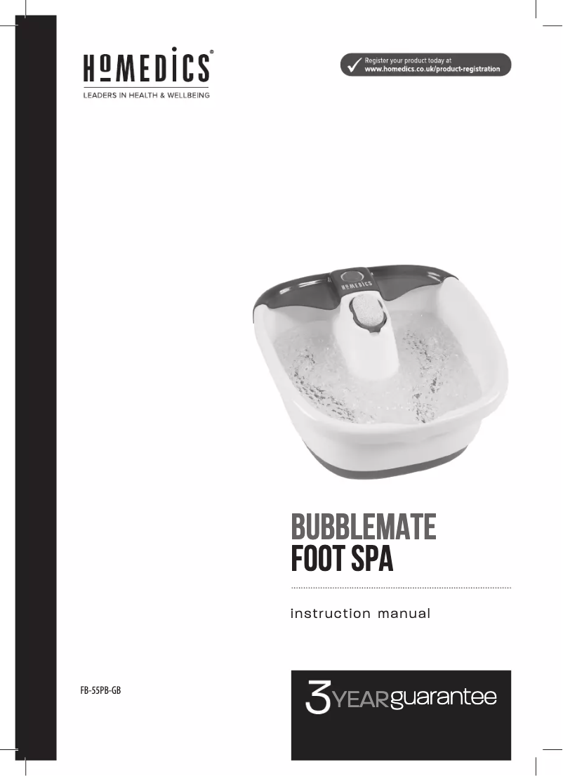 Página 1 del manual Manual de usuario Homedics FB-55PB-EU