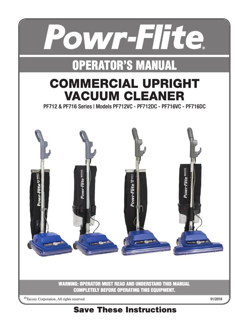 Imagen de la primera página del manual del dispositivo PF712VC