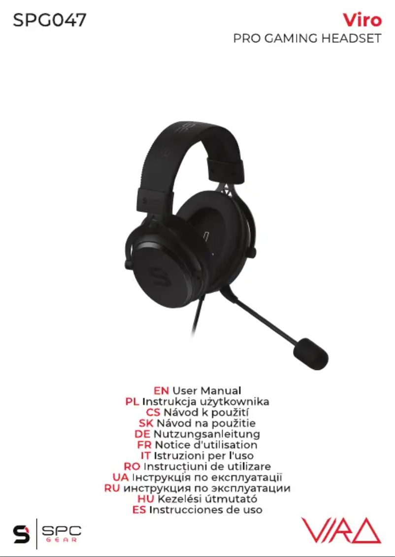 Imagen de la primera página del manual del dispositivo Viro SPG047