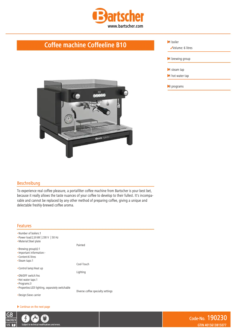 Imagen de la primera página del manual del dispositivo B10