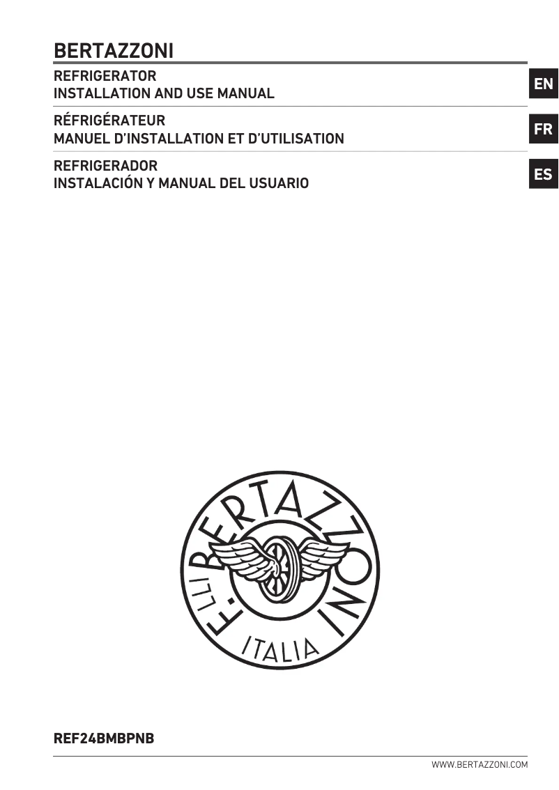 Página 1 del manual Guía de instalación Bertazzoni REF24BMBPNB