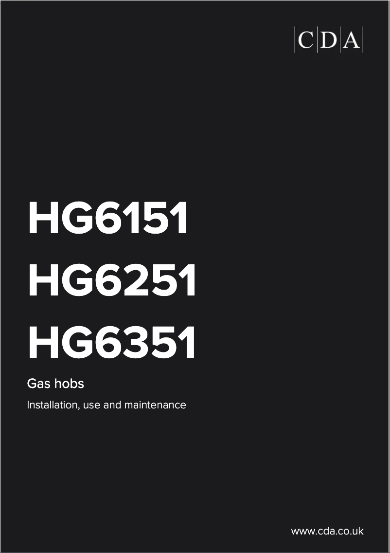 Página 1 del manual Manual de instrucciones CDA HG6251SS