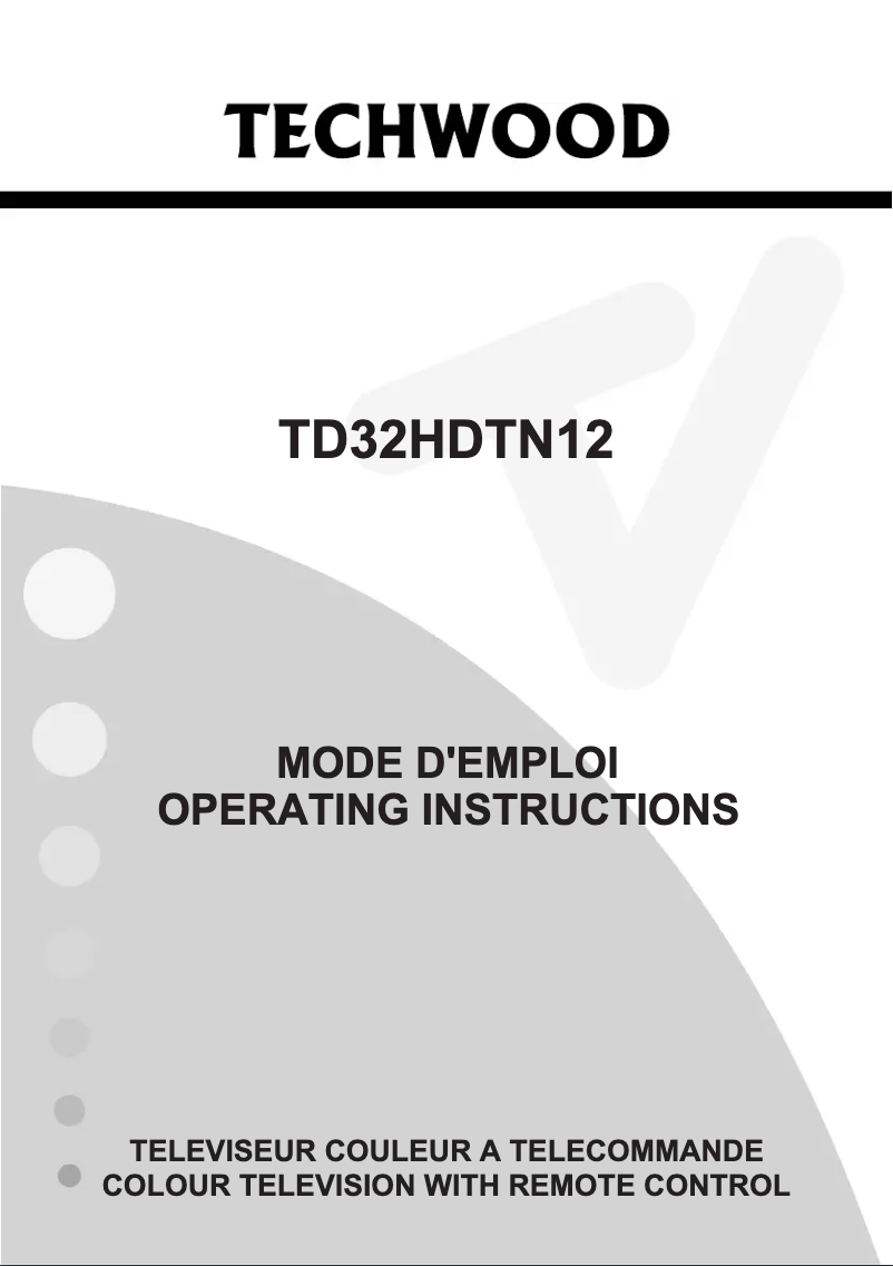 Imagen de la primera página del manual del dispositivo TD32HDTN12