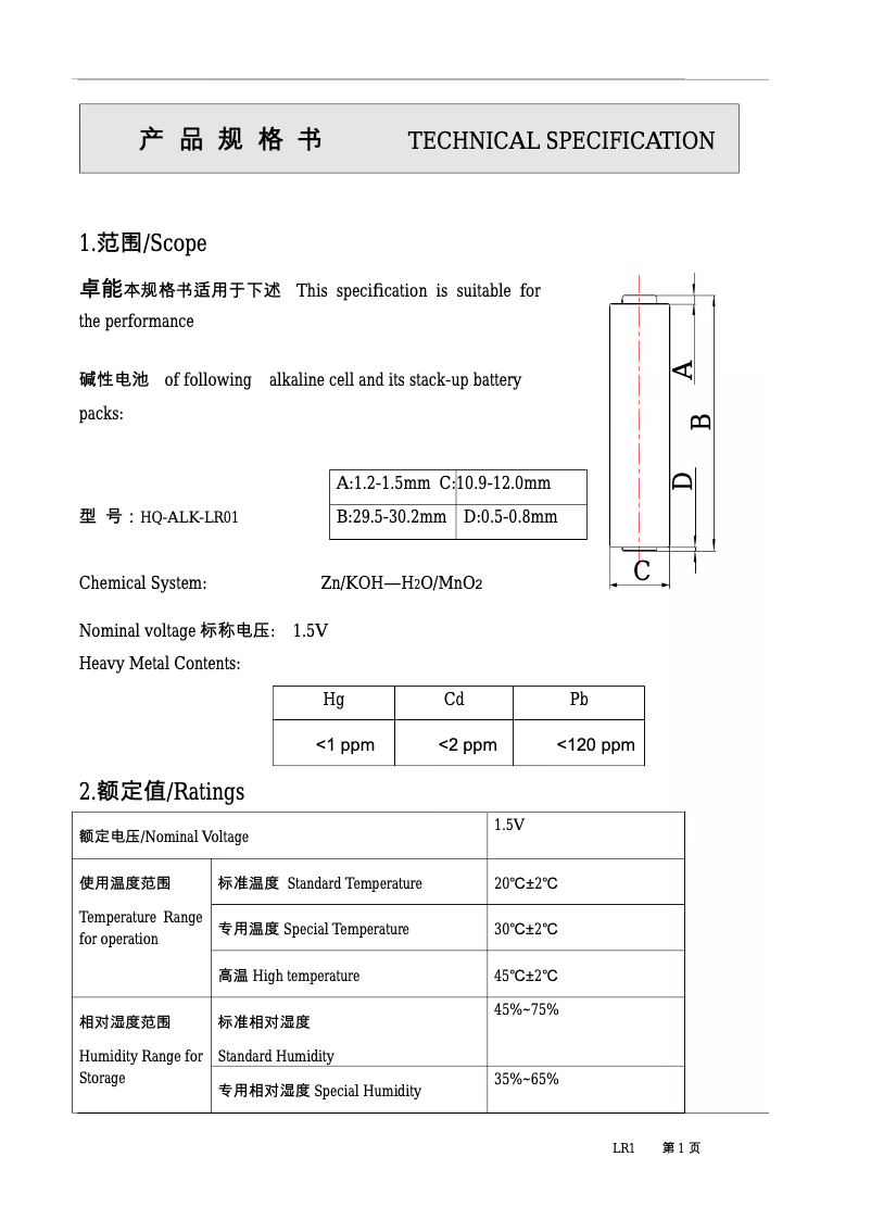 Página nº 1 - Manual de usuario HQ ALK-LR01