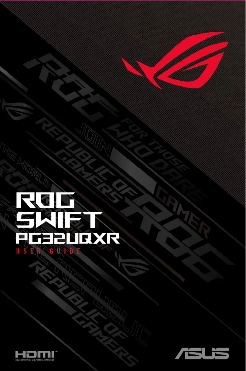 Imagen de la primera página del manual del dispositivo ROG Swift PG32UQXR