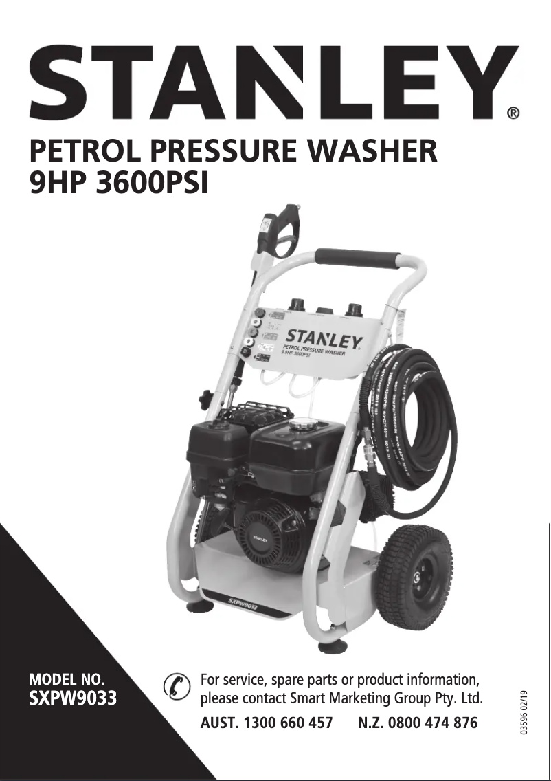 Página nº 1 - Manual de usuario Stanley SXPW9033