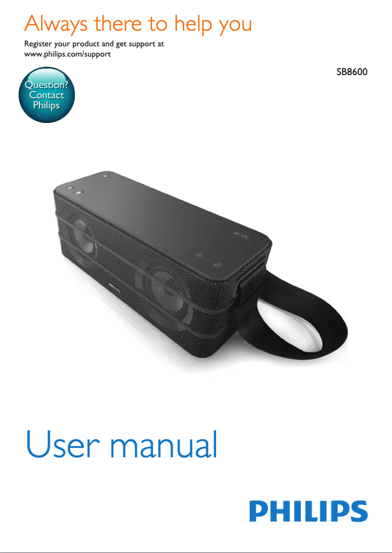 Imagen de la primera página del manual del dispositivo SB8600