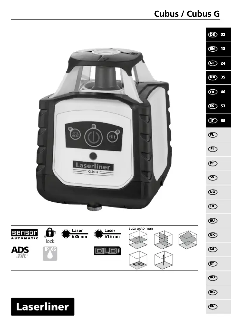 Imagen de la primera página del manual del dispositivo Cubus Green 110