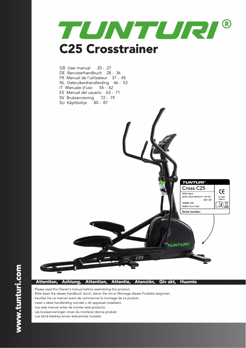 Imagen de la primera página del manual del dispositivo Compentence C25-F