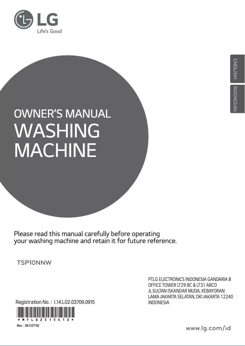 Página 1 del manual Manual de usuario LG TSP10NNW
