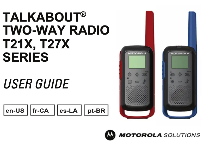 Página 1 del manual Manual de usuario Motorola Talkabout T210TP