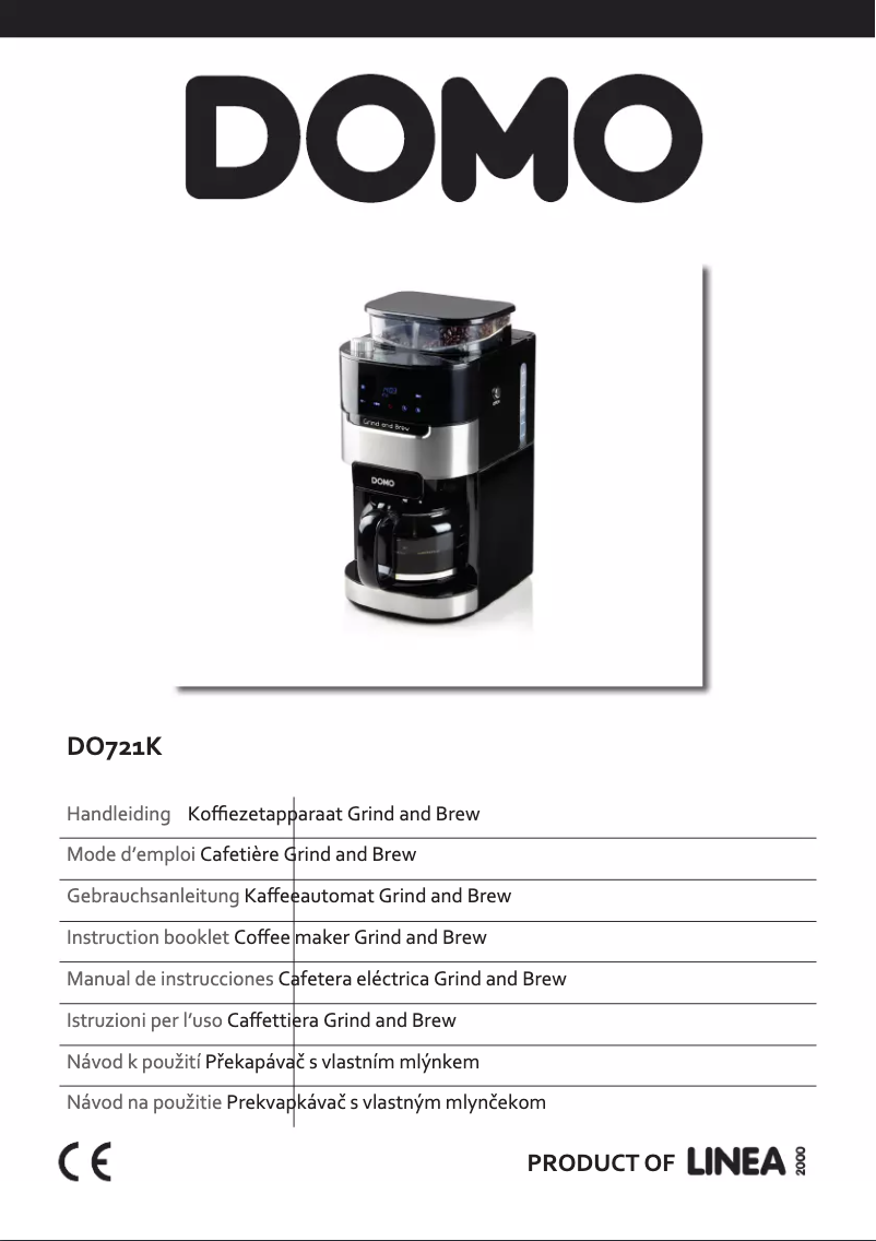 Página 1 del manual Manual de usuario Domo Grind & Brew DO721K