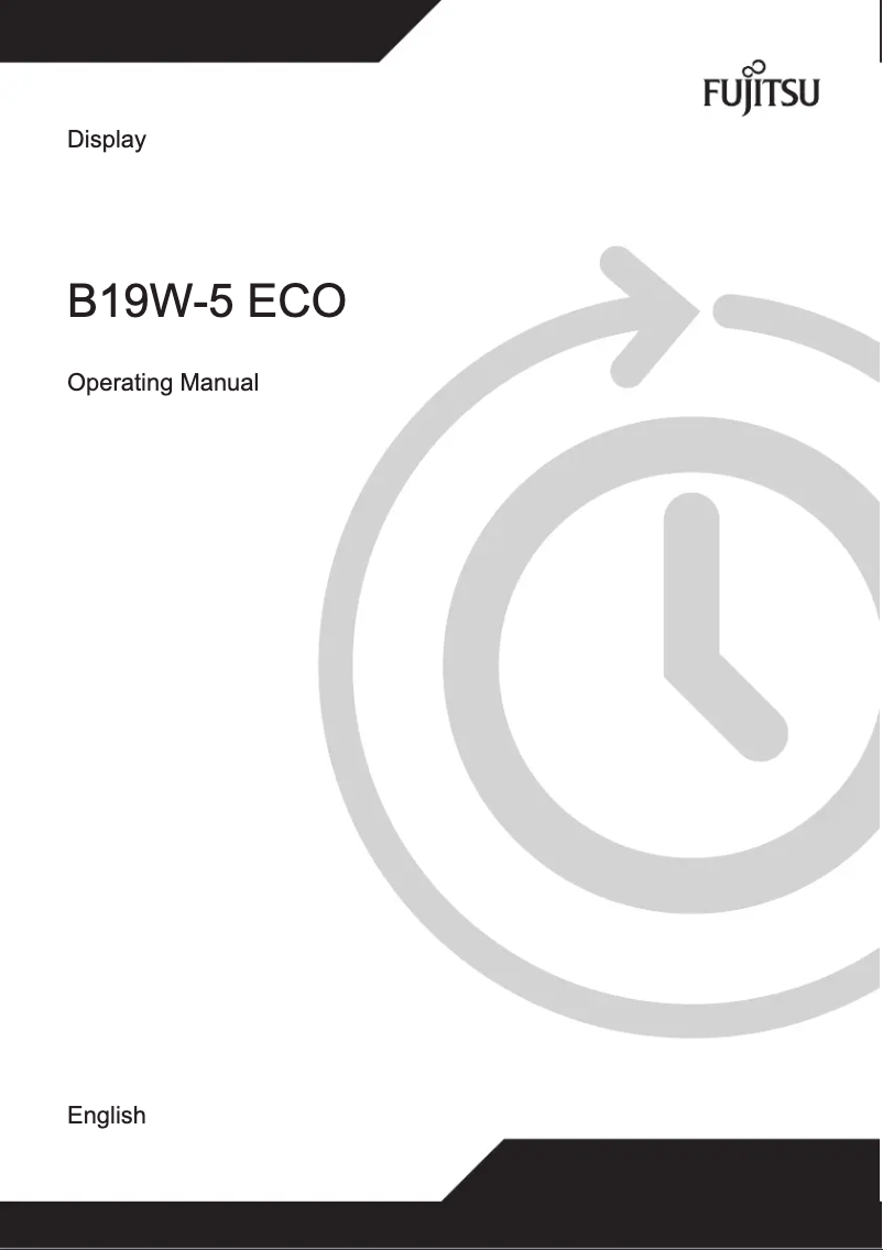 Página 1 del manual Manual de usuario Fujitsu B19W-5 ECO