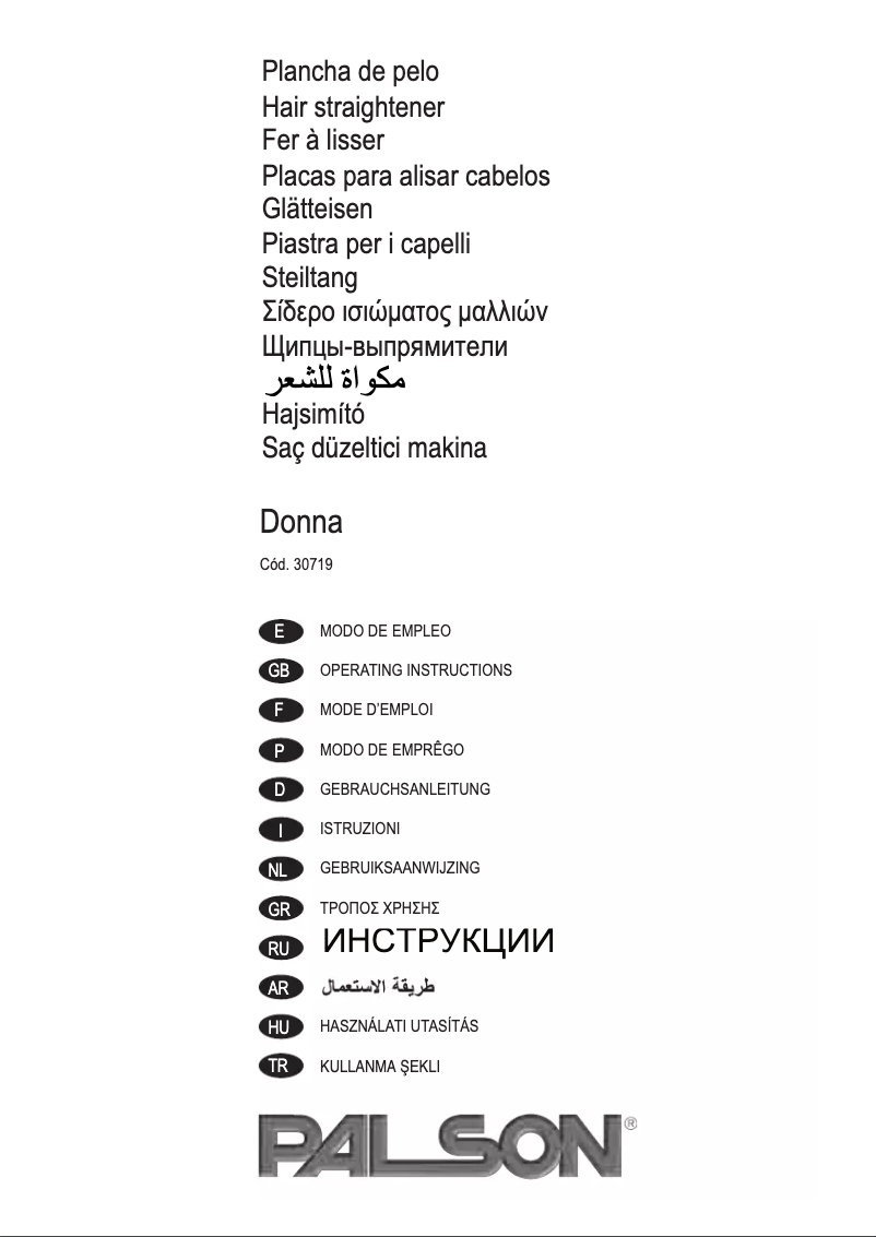 Página 1 del manual Manual de usuario Palson Donna