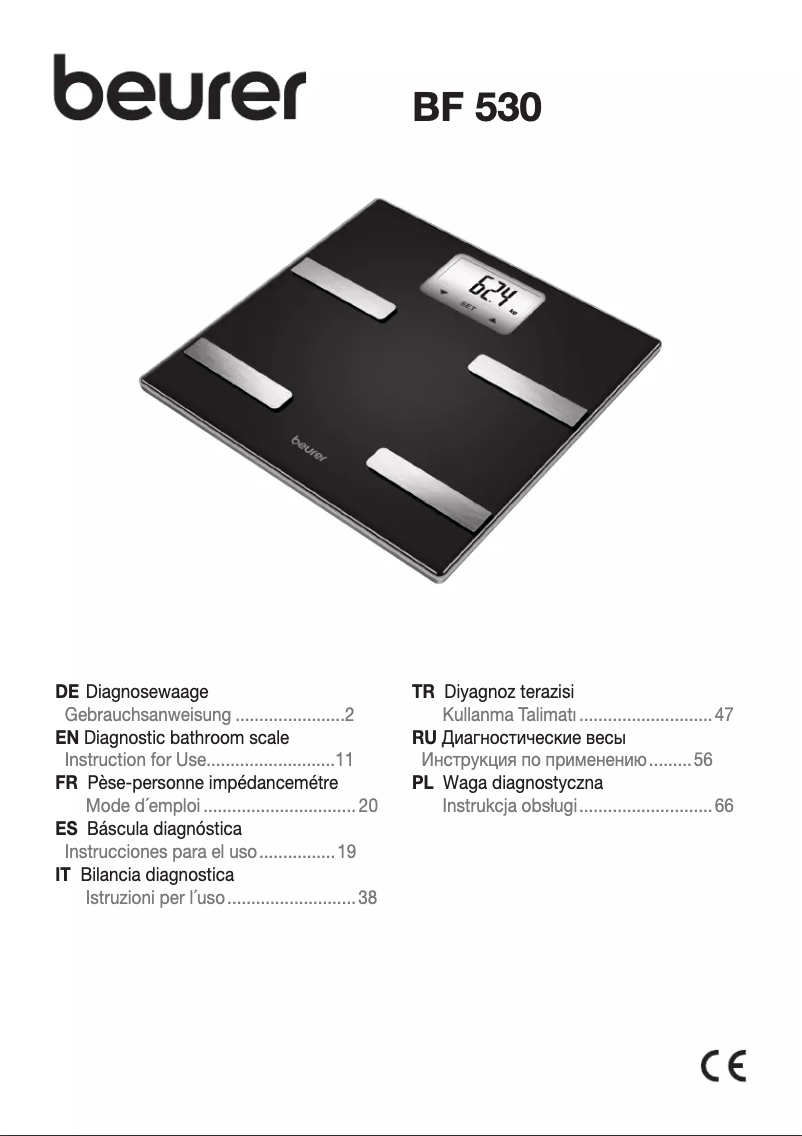 Página 1 del manual Manual de usuario Beurer BF 530