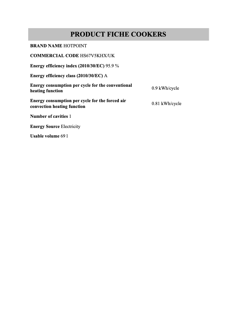 Imagen de la primera página del manual del dispositivo HS67V5KHX/UK