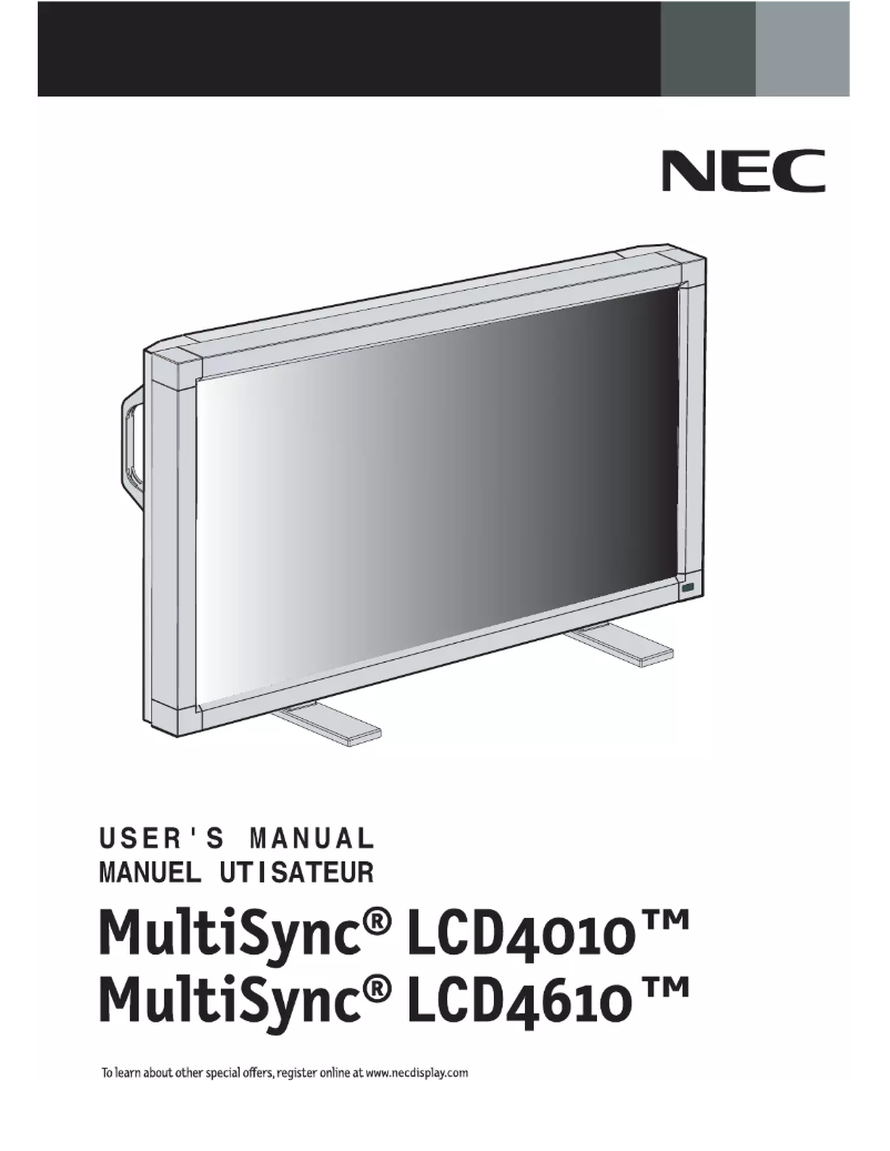 Imagen de la primera página del manual del dispositivo MultiSync LCD4615
