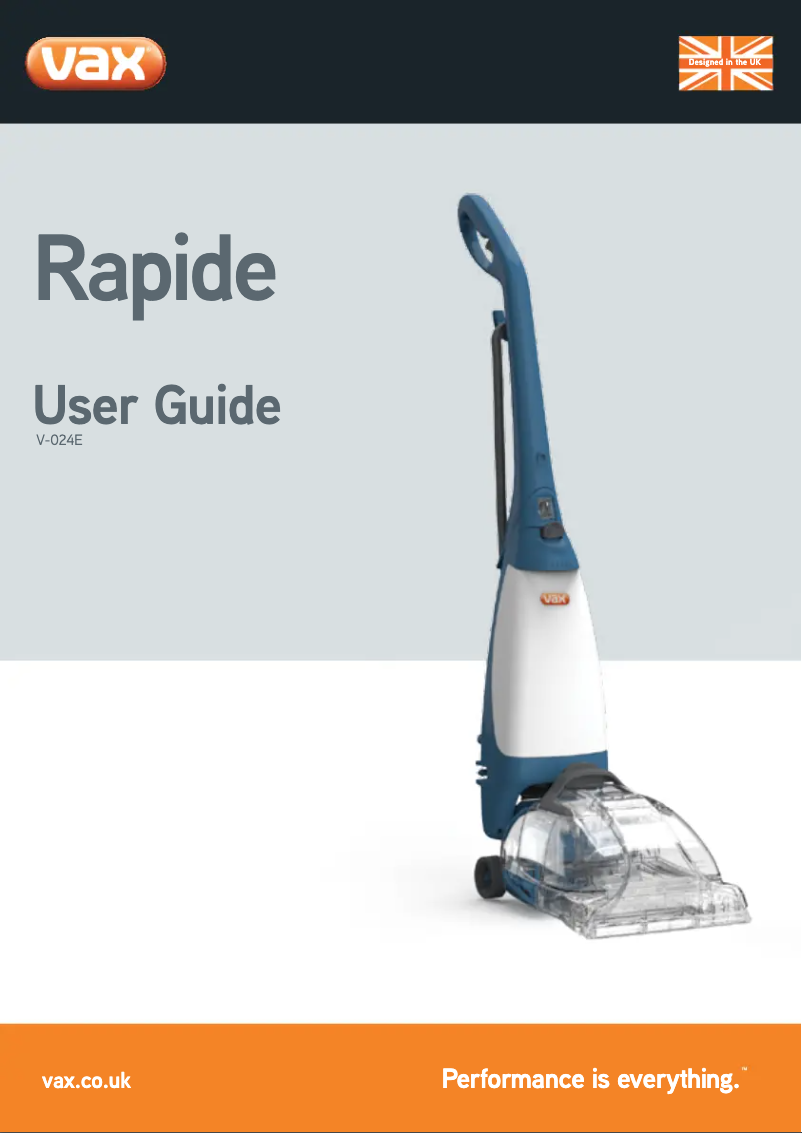 Página nº 1 - Manual de usuario Vax Rapide V-024U