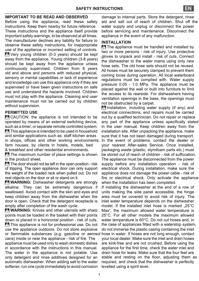 Página 1 del manual Instrucciones de seguridad Privileg RUC 2C24 A X