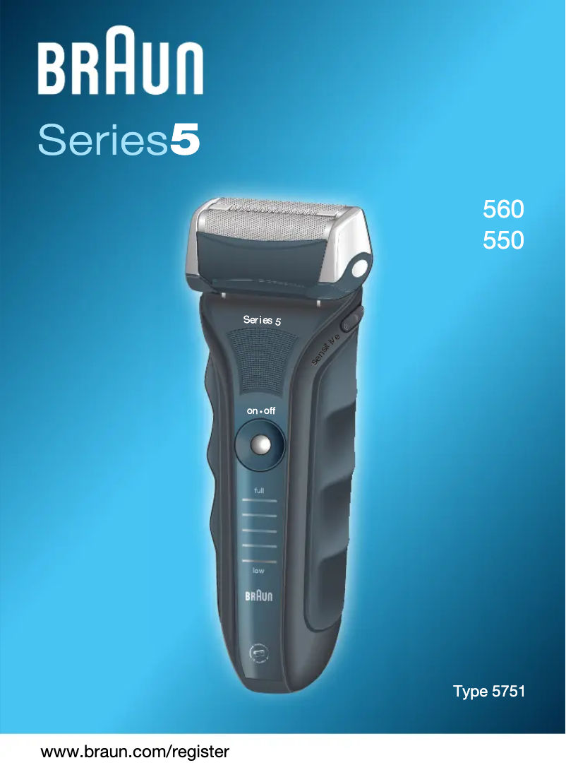 Página 1 del manual Manual de usuario Braun 560S-3