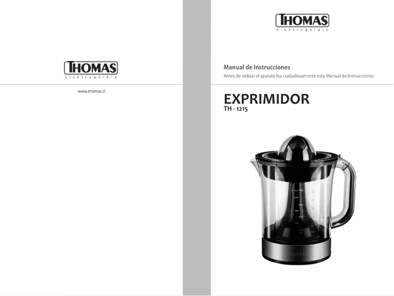 Página 1 del manual Manual de usuario Thomas TH-1215