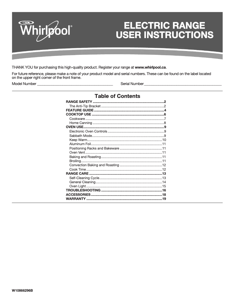 Imagen de la primera página del manual del dispositivo YWFE520S0FS