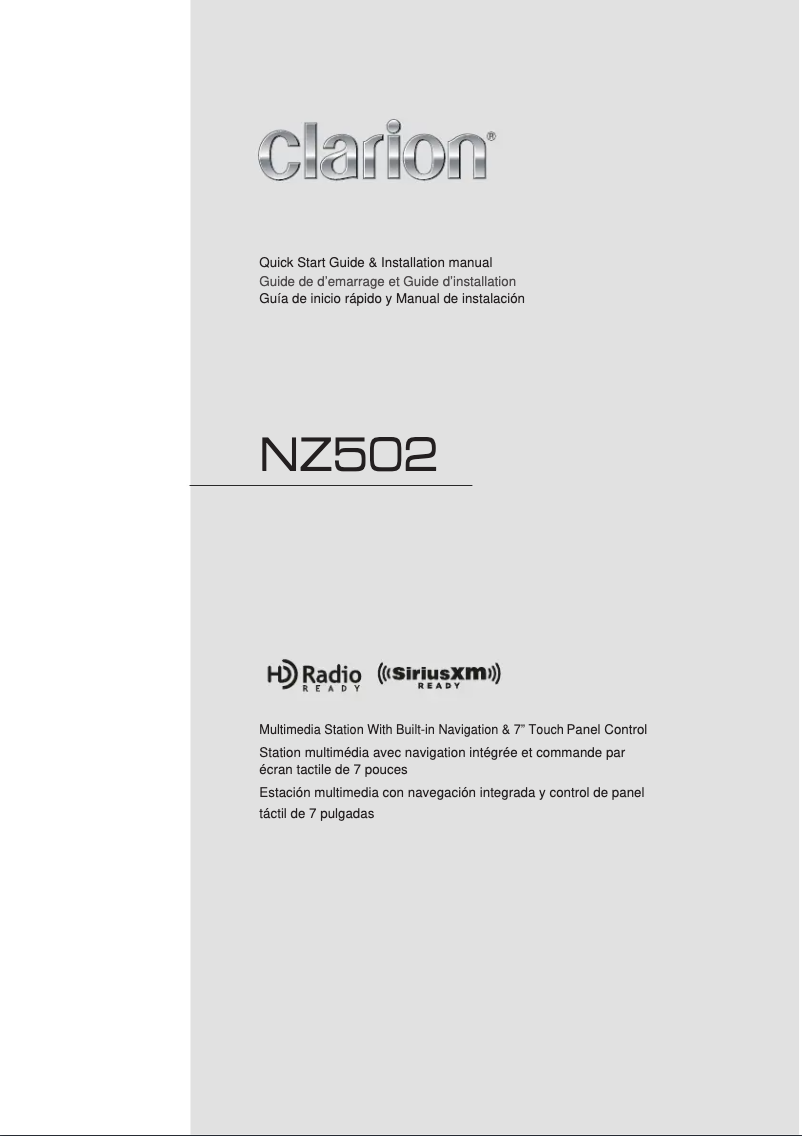 Imagen de la primera página del manual del dispositivo NZ502