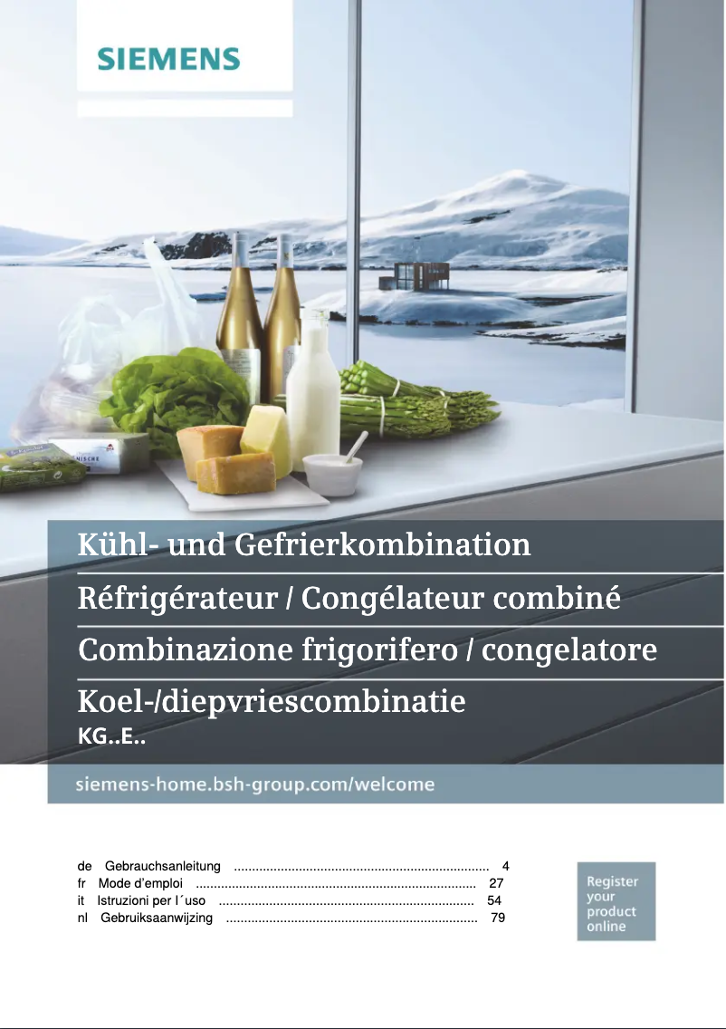 Página 1 del manual Manual de usuario Siemens KG36EALCA