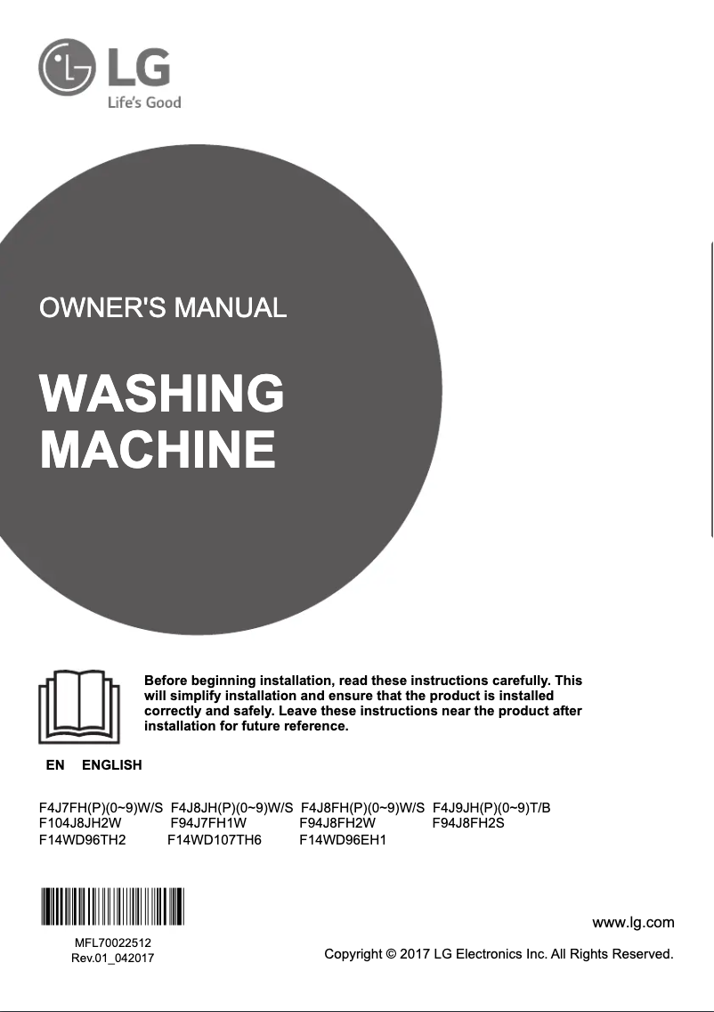 Página nº 1 - Manual de usuario LG F4J8FH2S