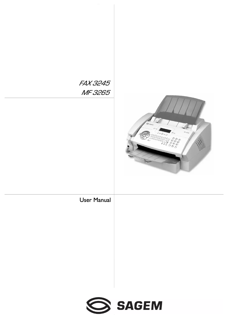 Página nº 1 - Manual de usuario Sagem MF 3265