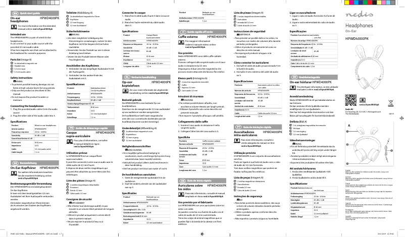 Imagen de la primera página del manual del dispositivo HPWD4000PK