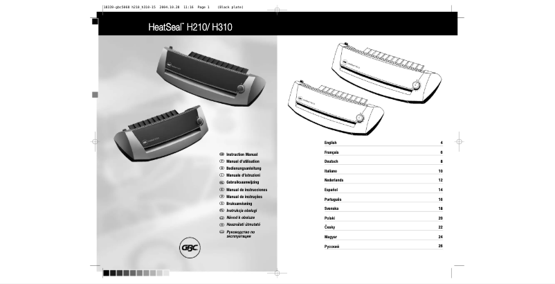 Página 1 del manual Manual de usuario GBC HeatSeal H210