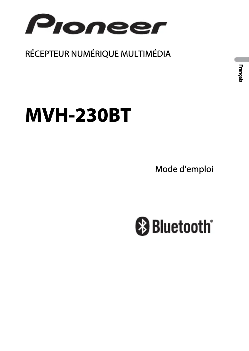 Imagen de la primera página del manual del dispositivo MVH-230BT