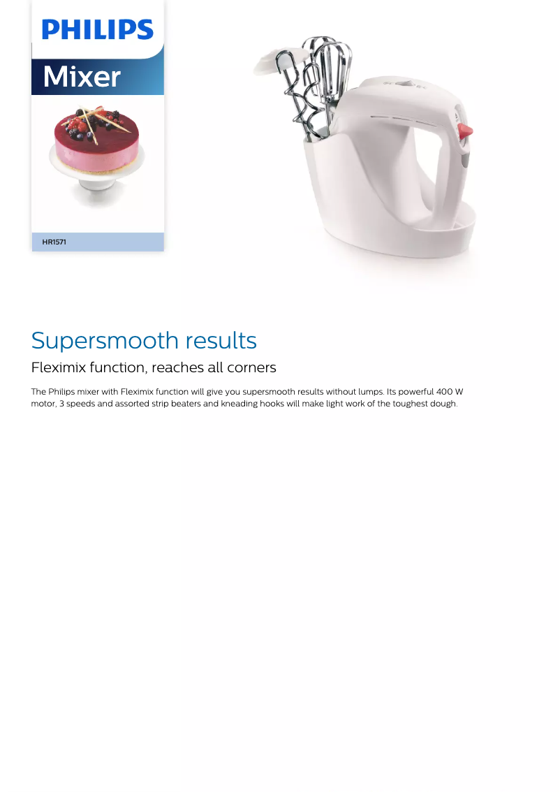 Imagen de la primera página del manual del dispositivo HR1571